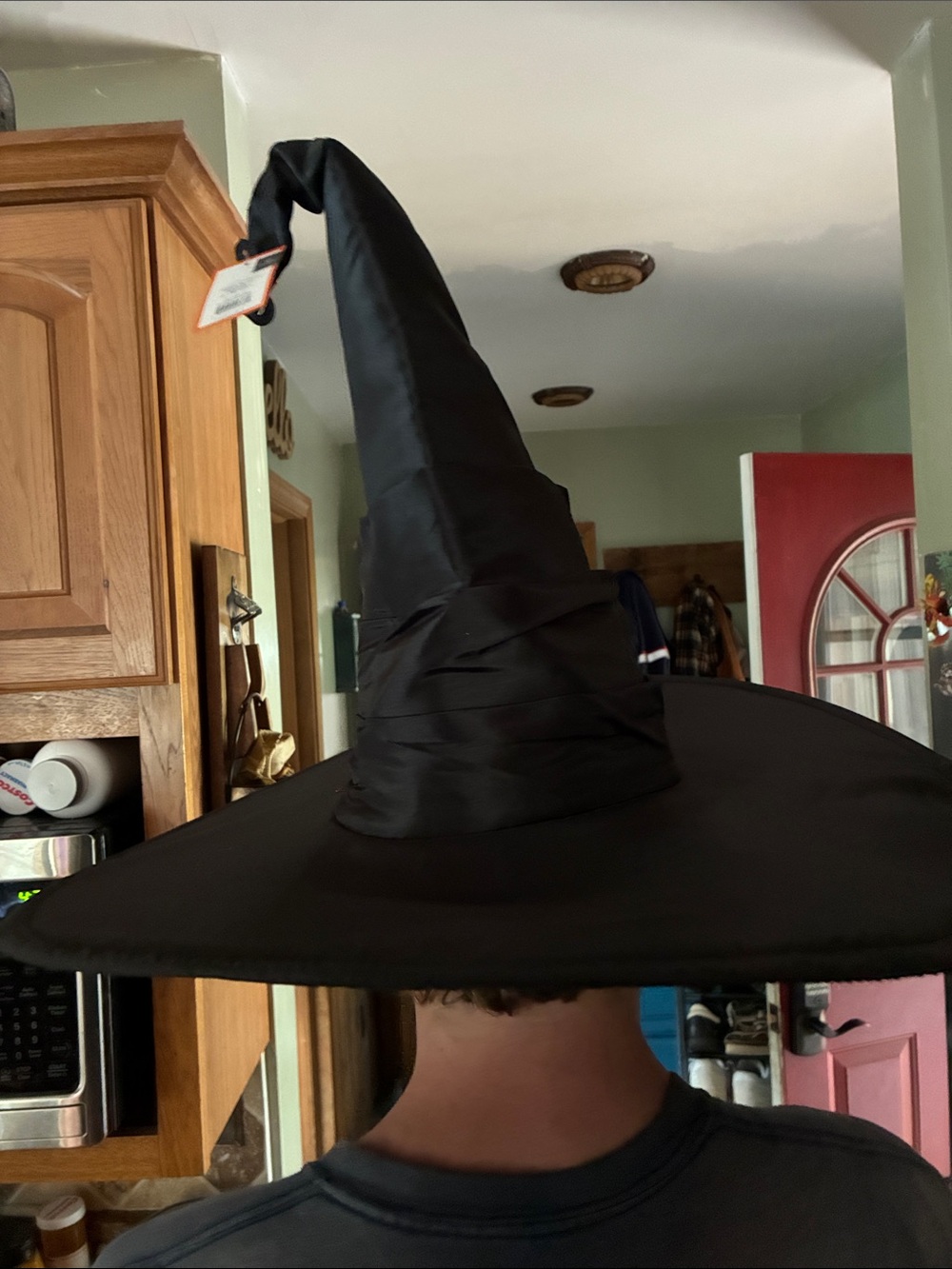 Black Witch Hat adult Costume - Classic Pointed Wizard Hat Halloween